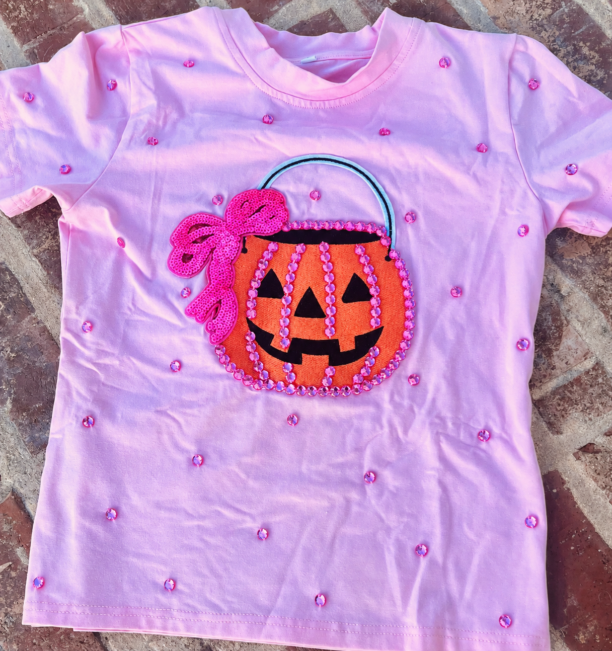 Jack o lantern rhinestone tee eta sept