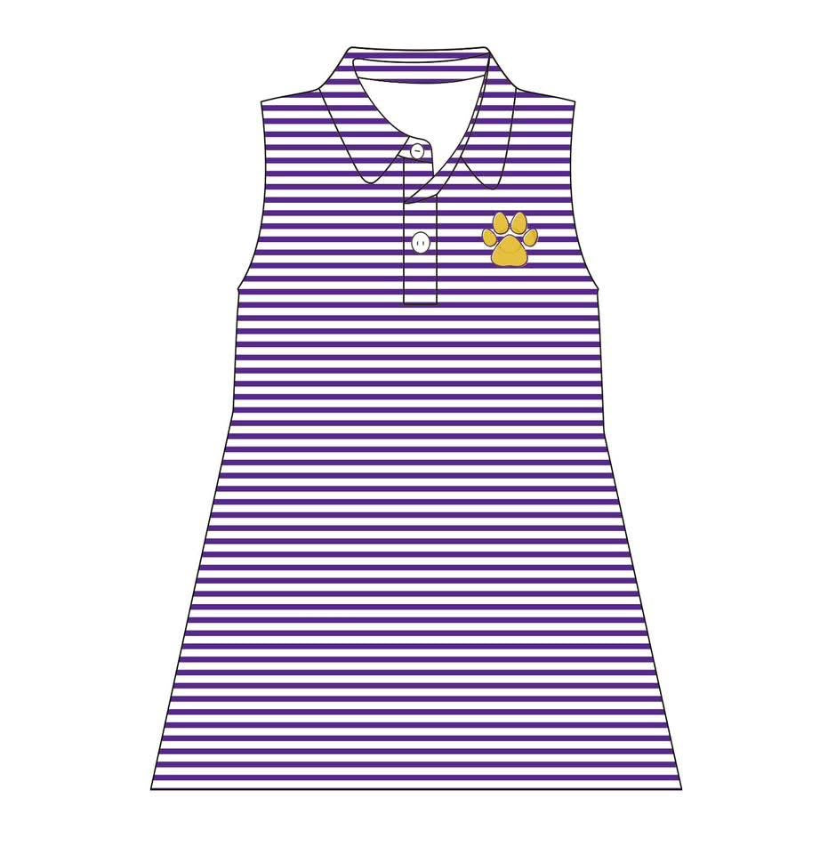 Team stripe collar dress