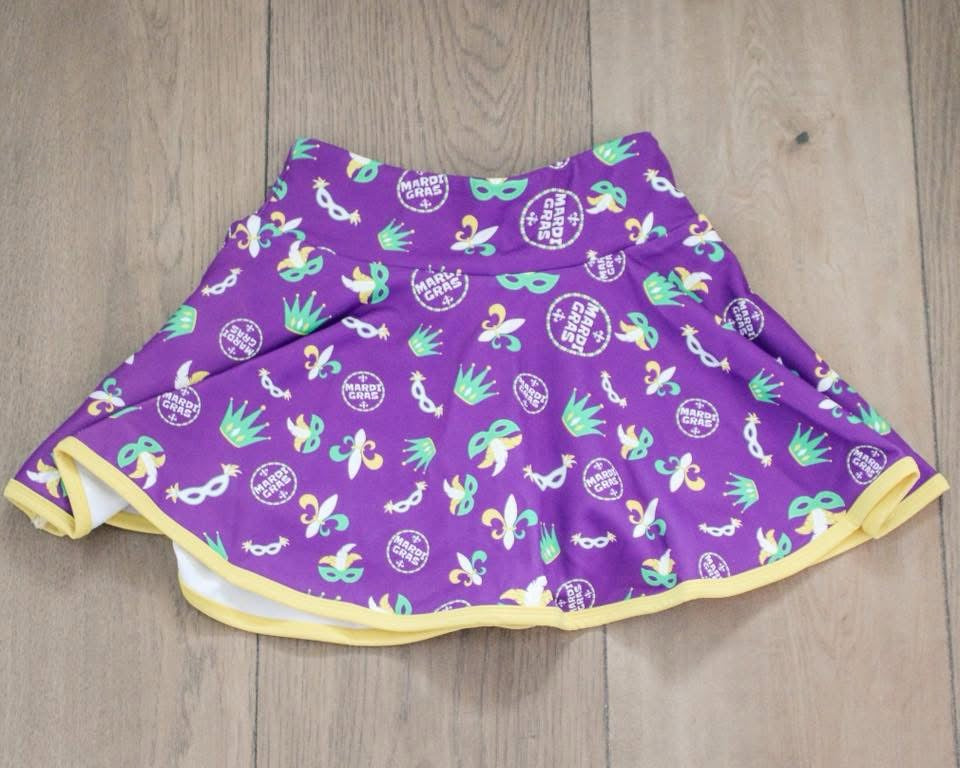 Purple Mardi Skort