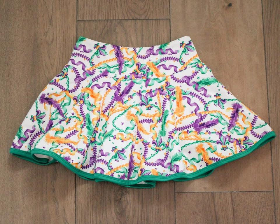 Mardi beads skort