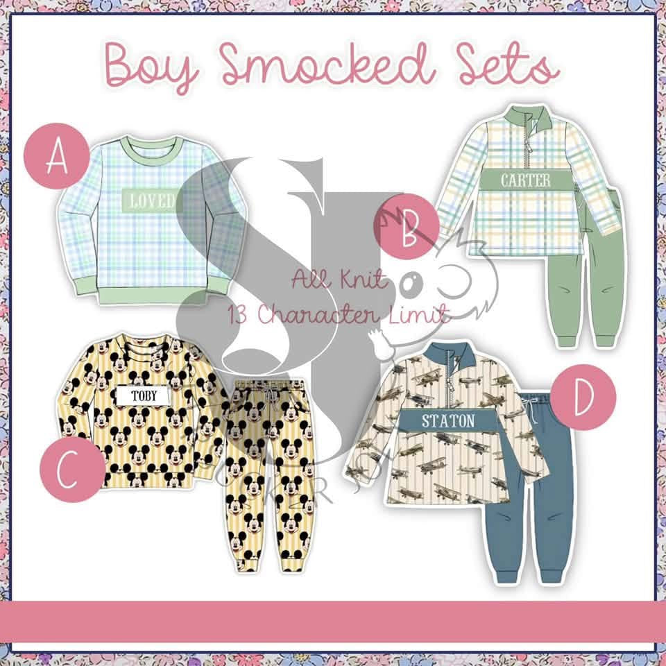 Boys smocked sets eta Jan