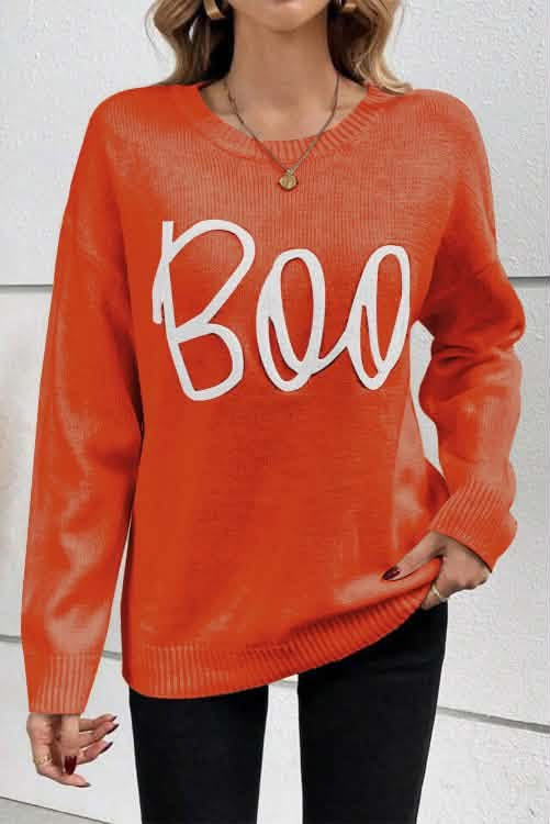 BOO stitched sweater eta sept