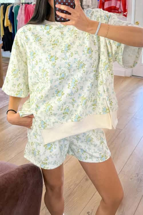 Short sleeve floral set eta sept