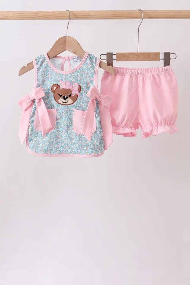 Teddy bear apron set 12m