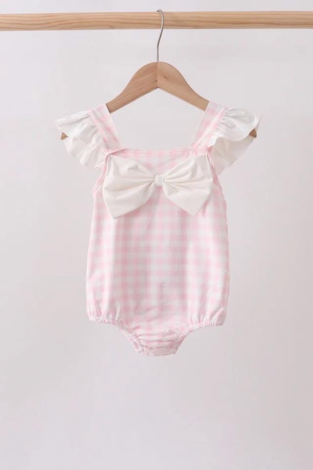 Pink bow swim 3T