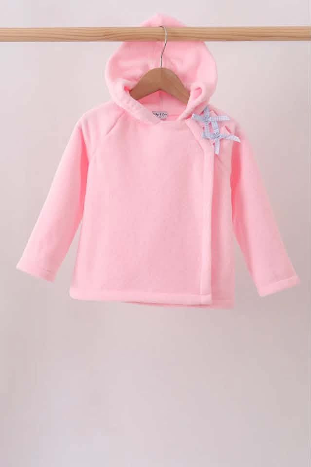 Pink fleece coat