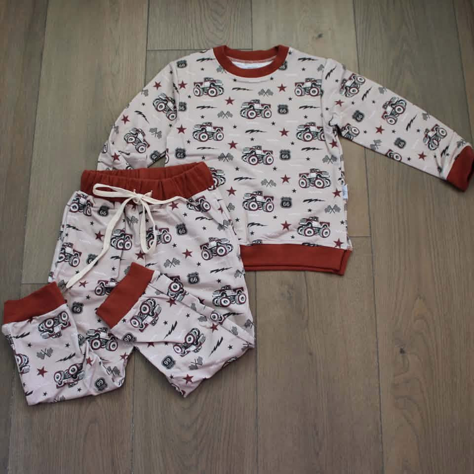 Monster truck sweat set