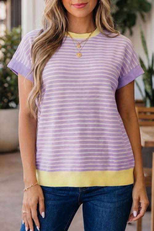Purple and yellow top