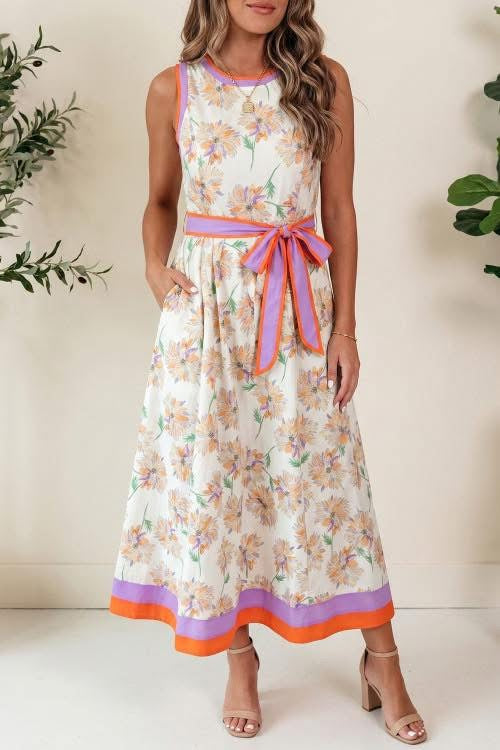 Floral tie dress eta august