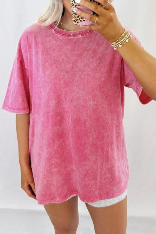 Acid wash pink top eta Aug