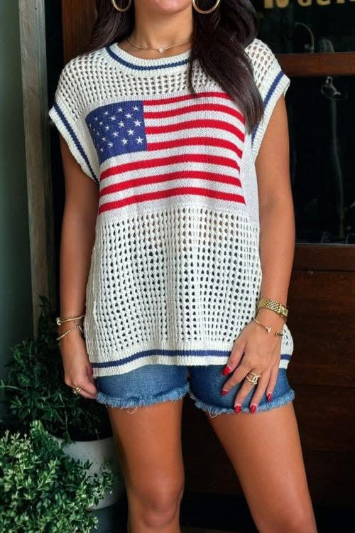 Crochet flag top eta march