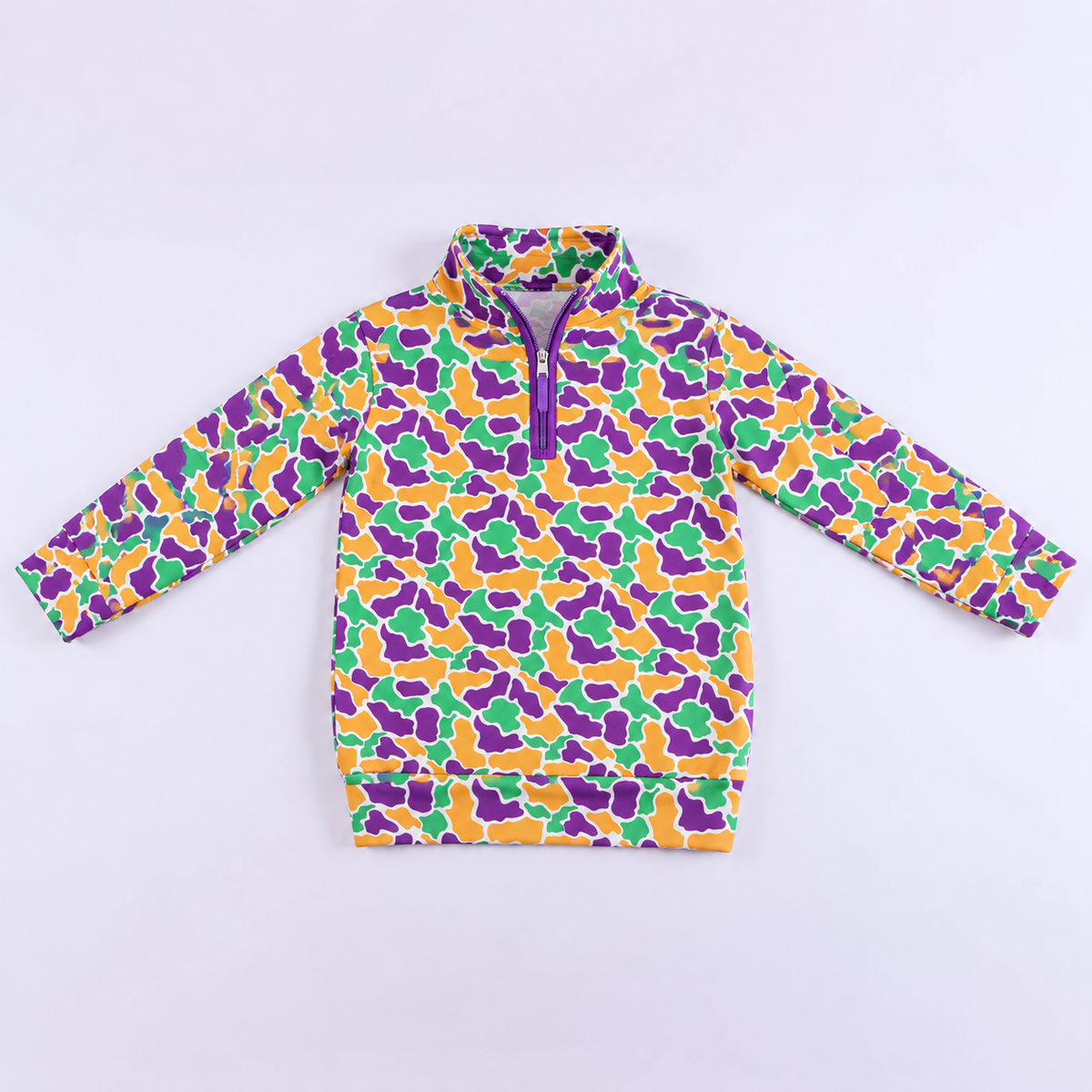 Athletic Mardi Gras Camo pullover eta Dec