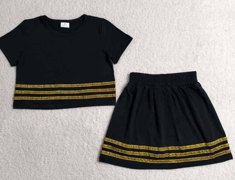 Black and gold glitter set