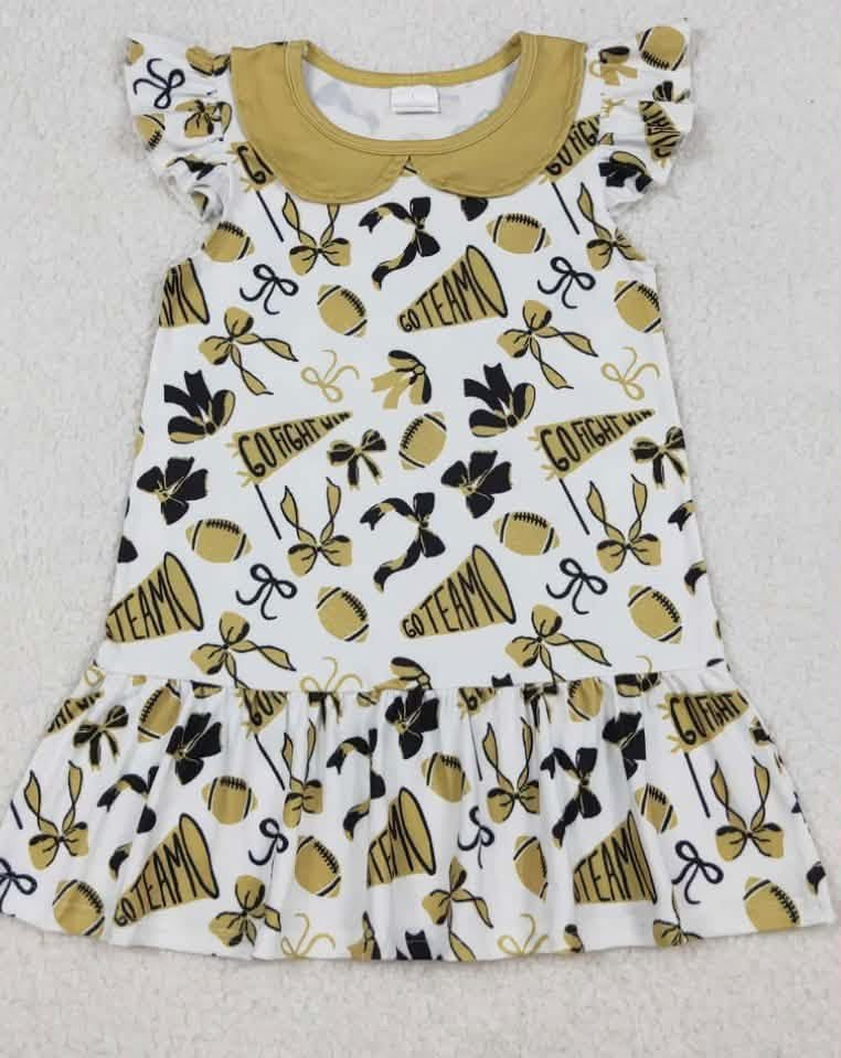 Black and gold collar dress