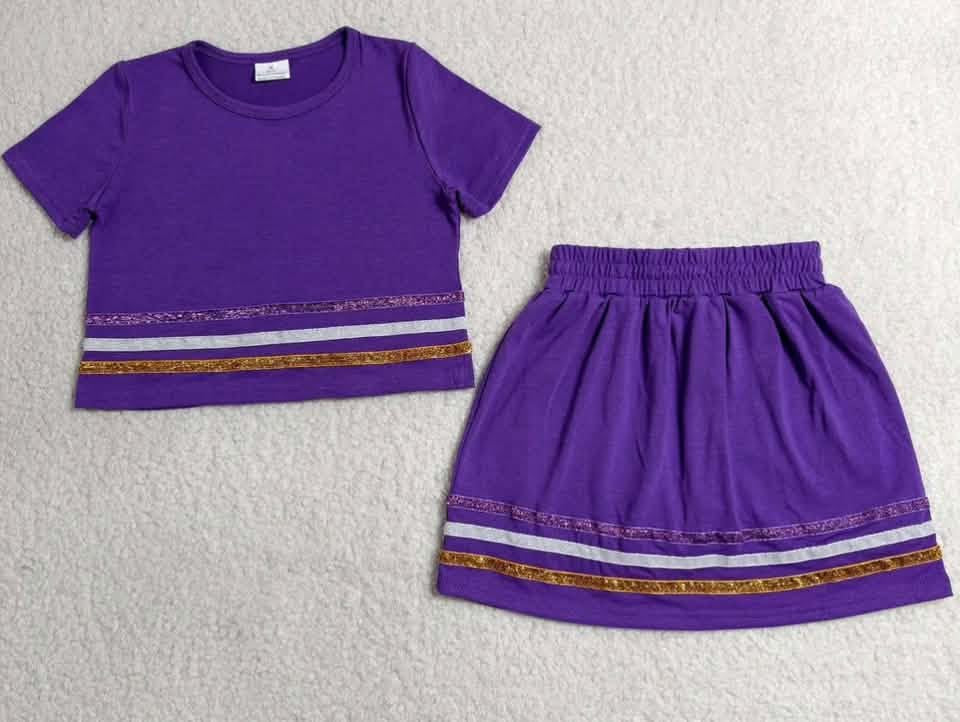 Purple and gold glitter set