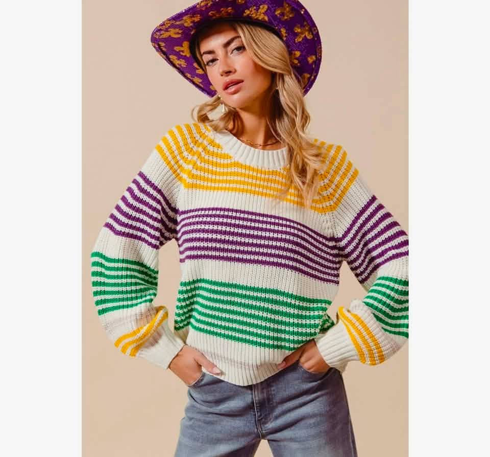 Women’s mardi multi stripe sweater eta nov