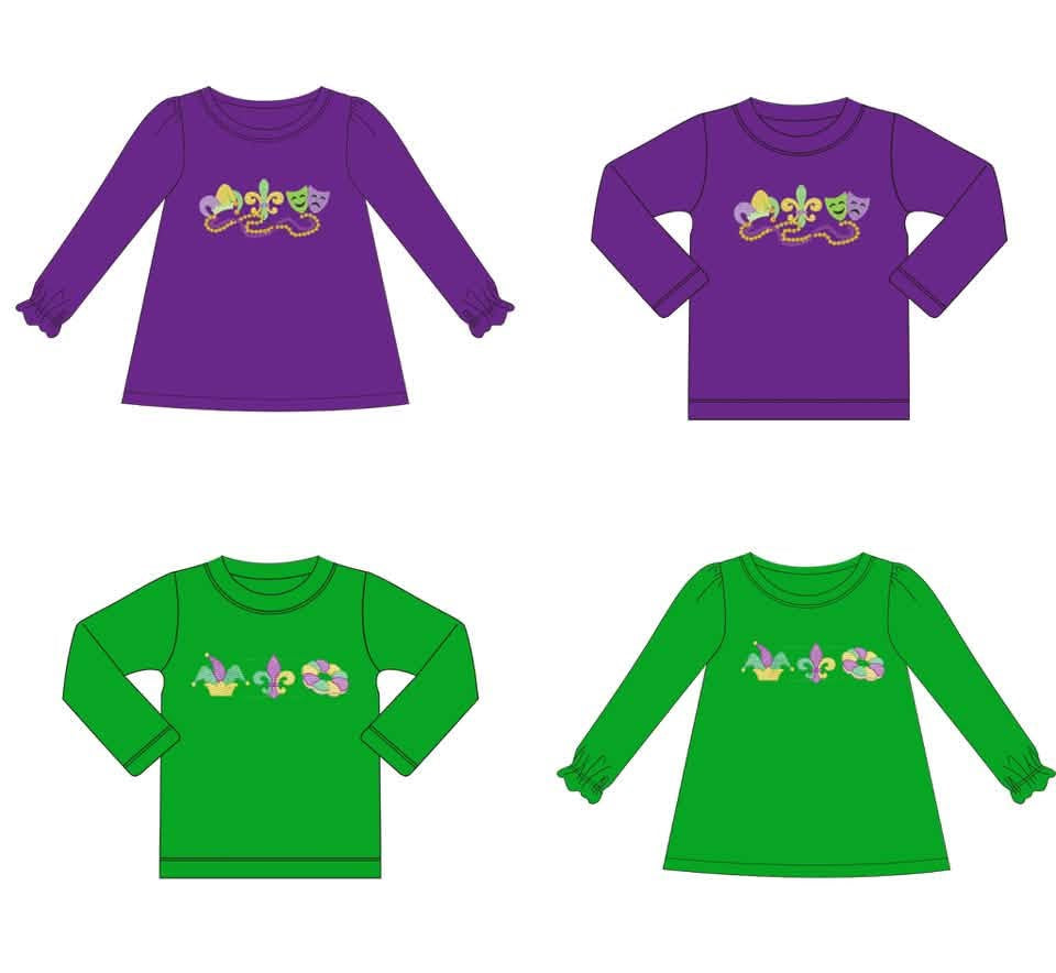 Mardi Gras tees eta early Jan