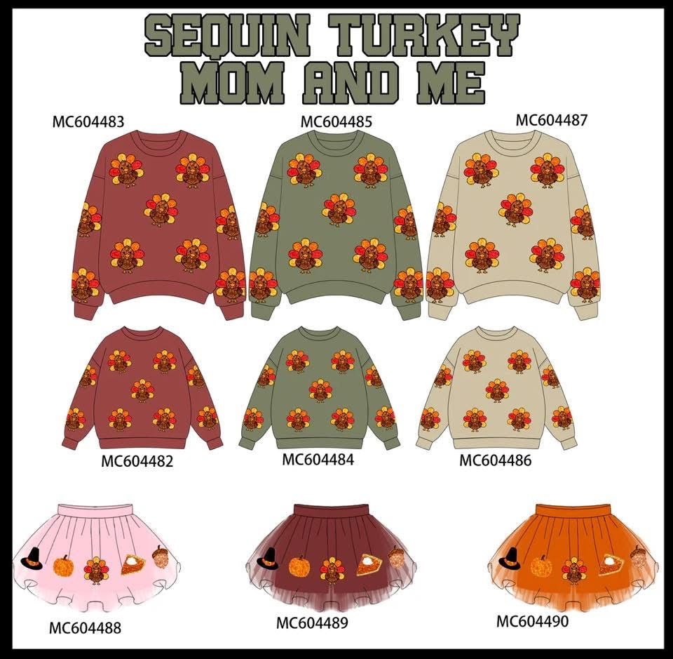 Mom and me sequin Turkey eta sept