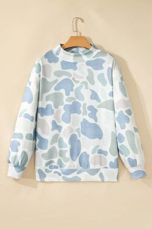 Women’s camo mock neck
