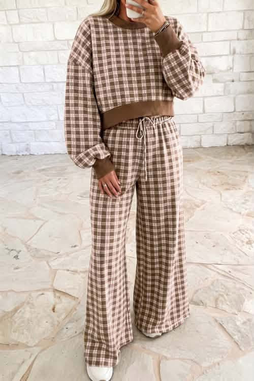 Gingham pant set