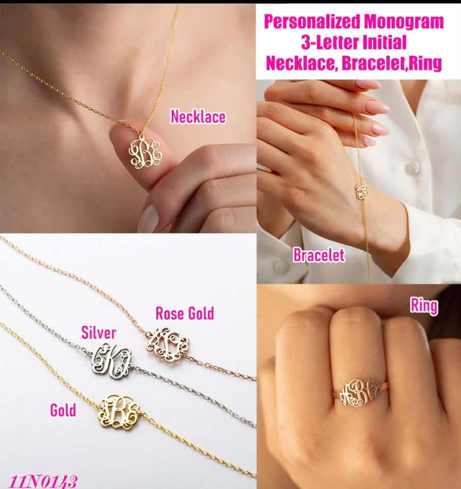 Monogram necklace eta Dec
