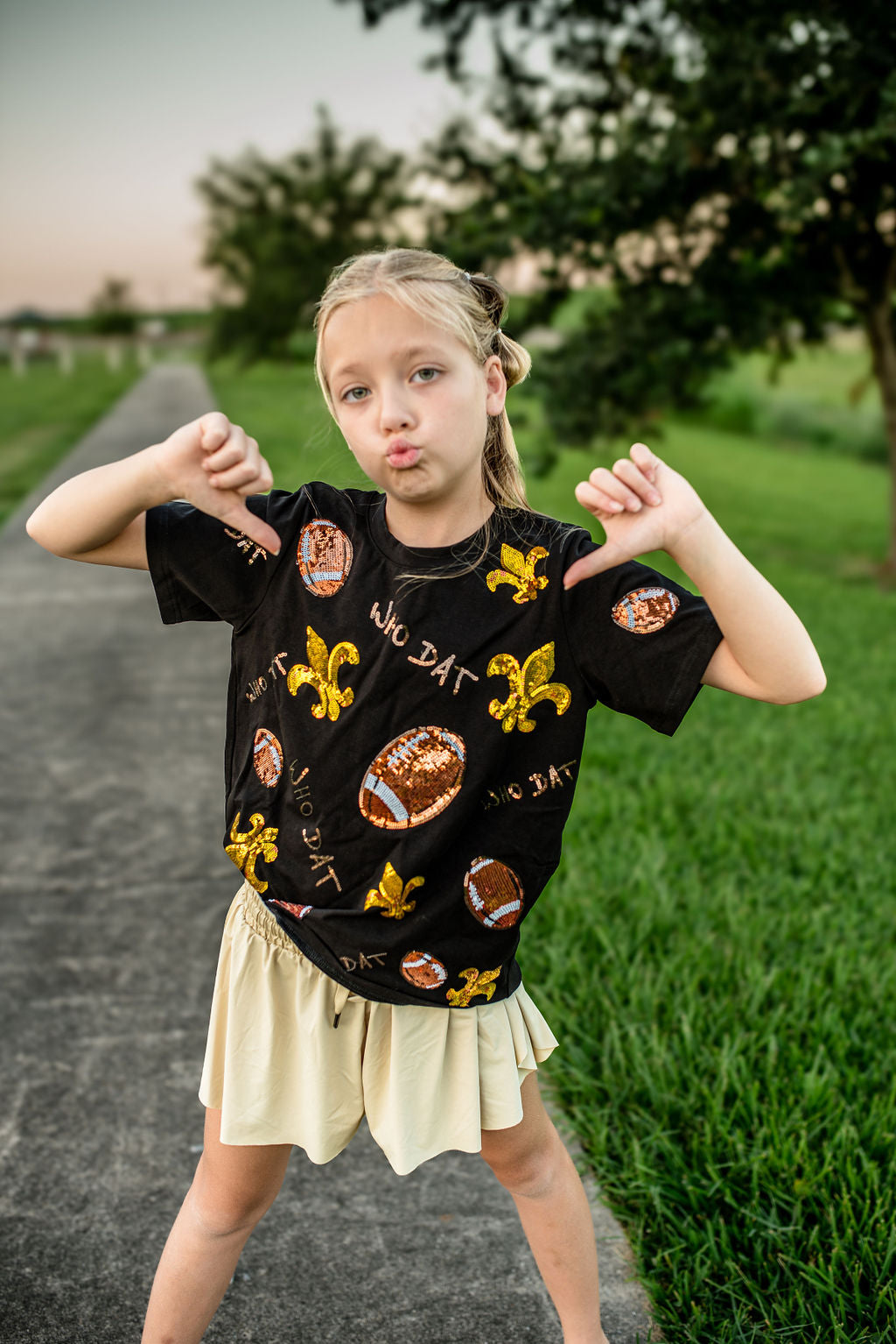 Black + Gold Sequin Tee