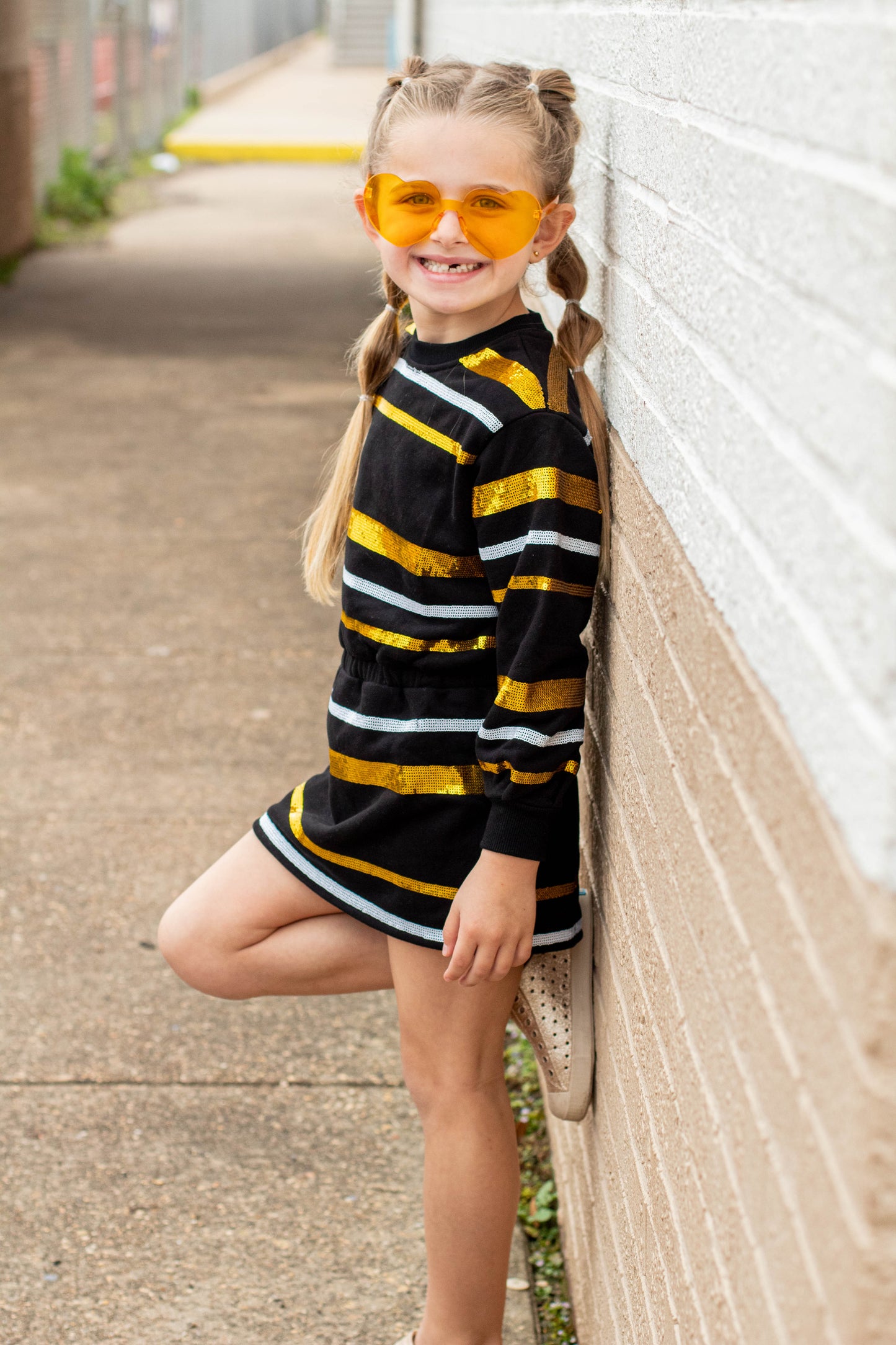 Black + Gold Throw me the Ball Dress Black + Gold Throw me the Ball Dress