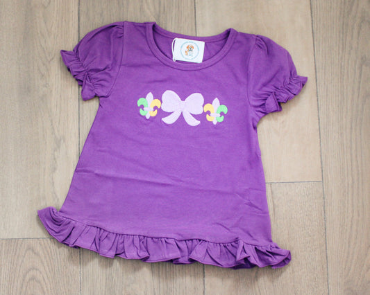 Mardi bow ruffle shirt