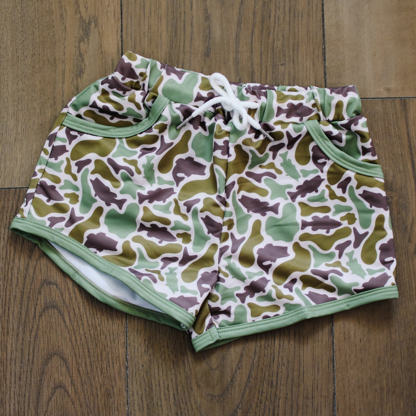 Green camo swim