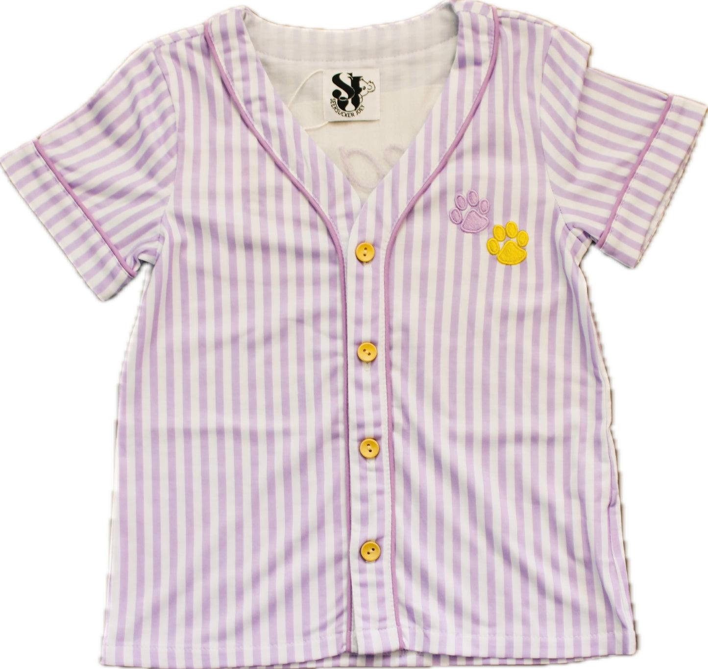 Baseball jersey paw prints