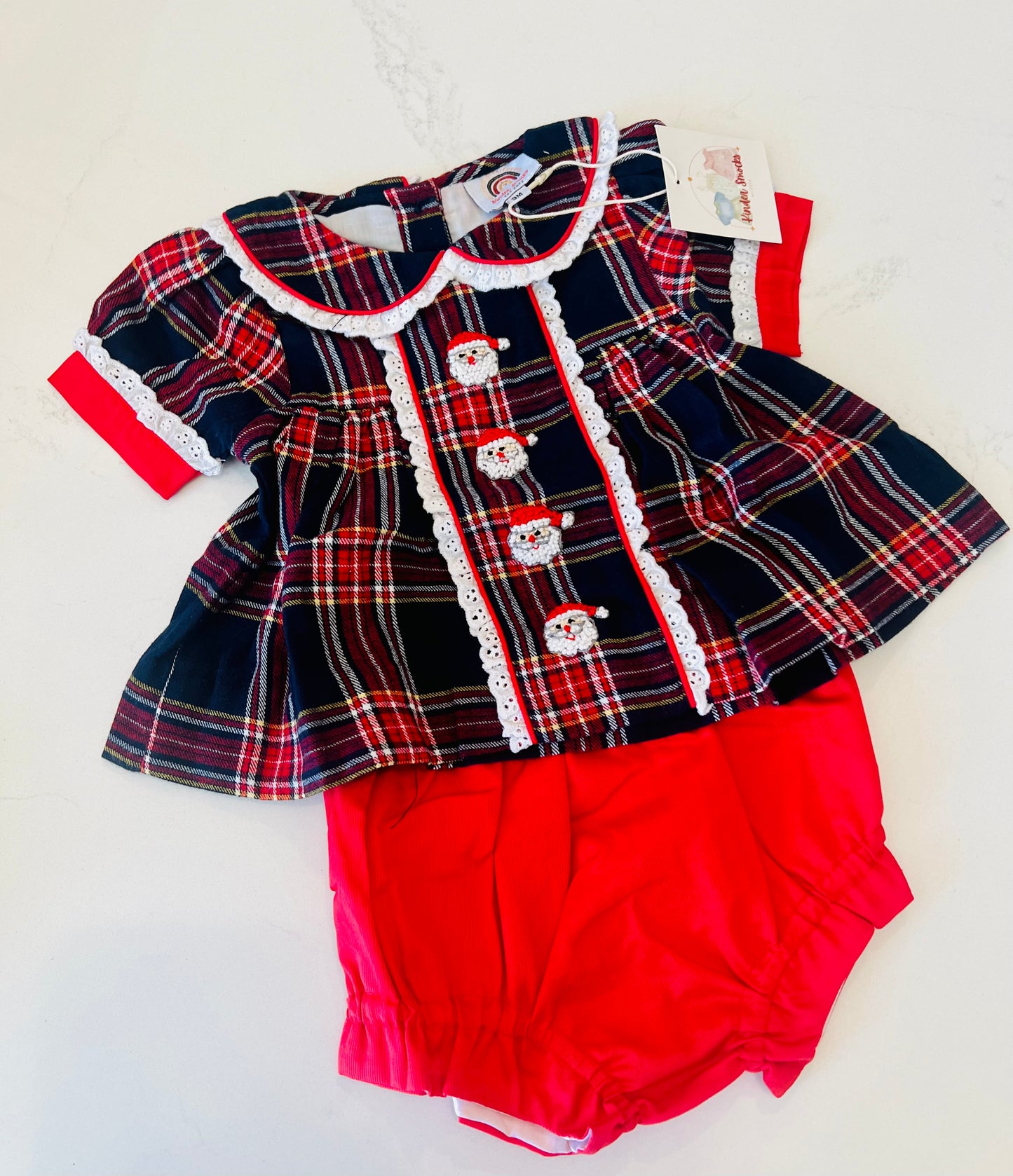 Santa baby bloomer set