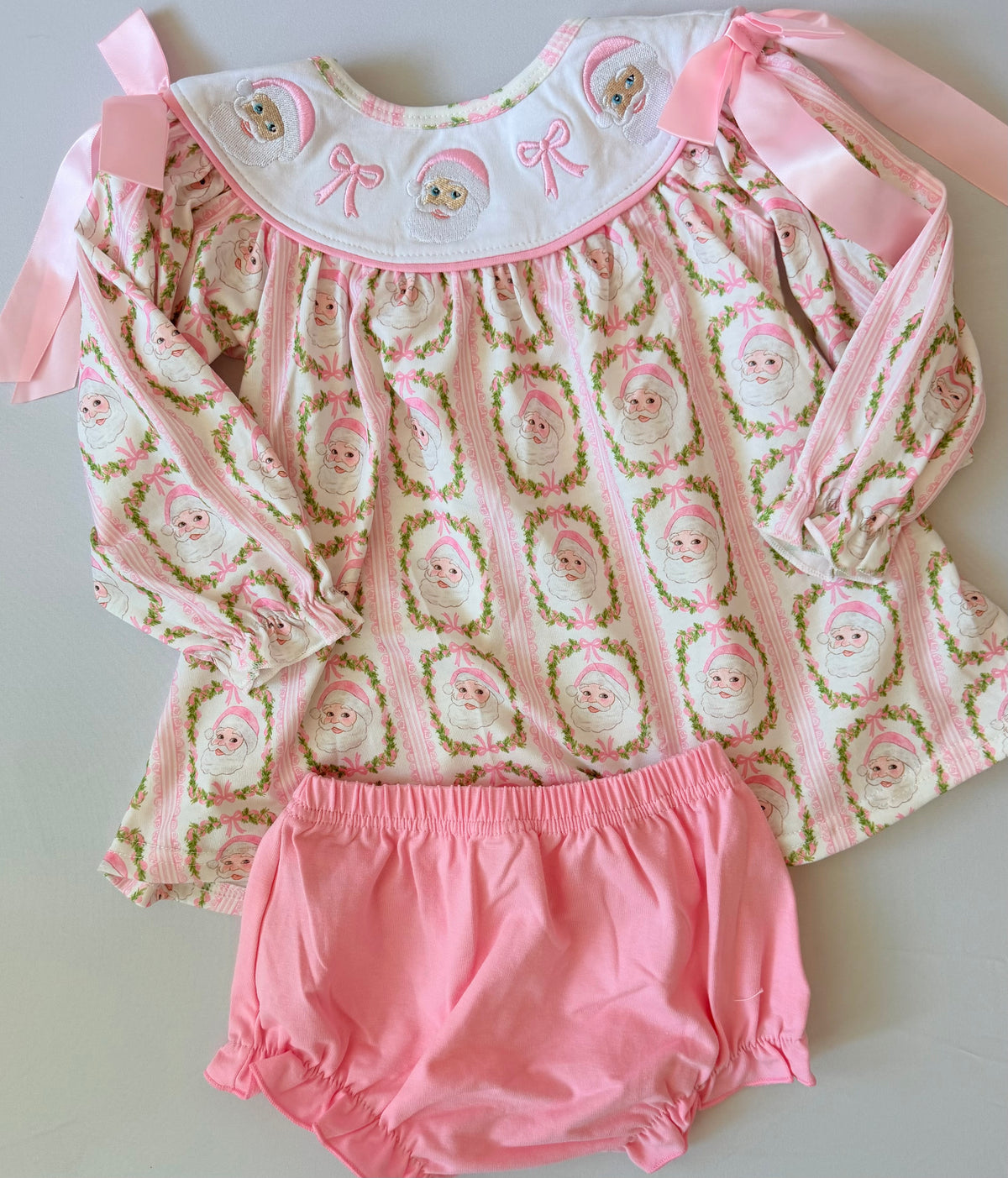 Pink Santa ribbons