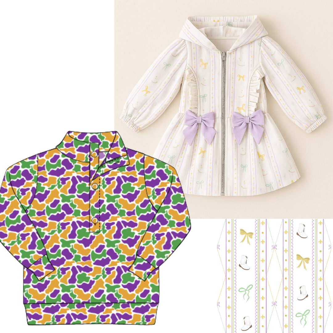 Athletic Mardi Gras Camo pullover