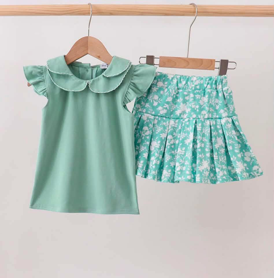 Sage skort set