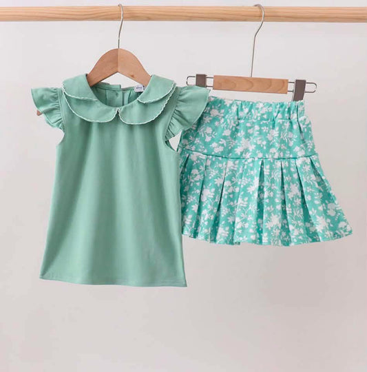 Sage skort set
