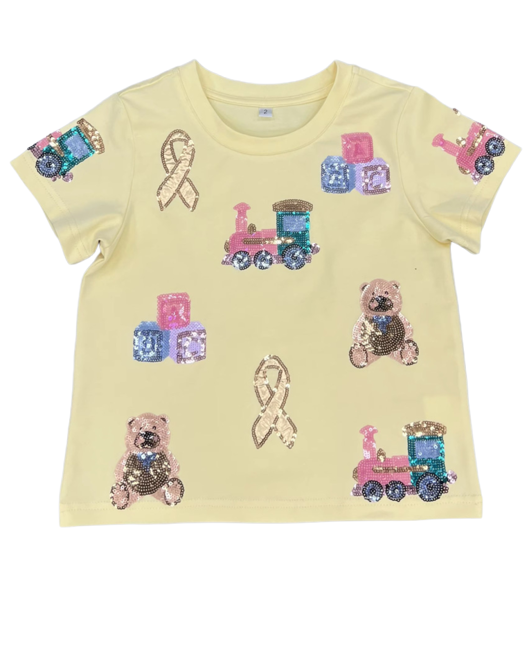 Childhood cancer sequin tee