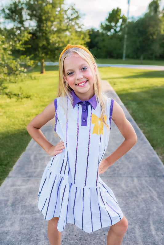 Purple and gold sequin dress ETA FEB