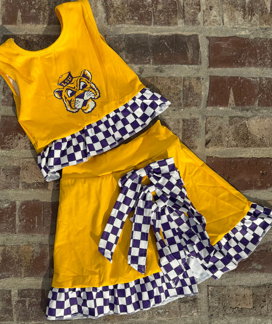 Mike checkered athletic set