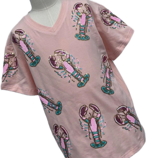 Pink Sequin Crawfish