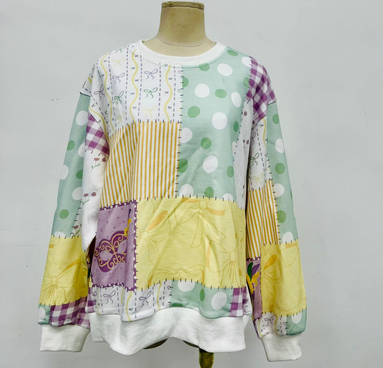 Mardi patch cotton sweatshirt