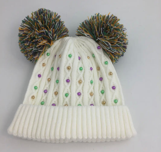 Kids Mardi Gras Pearl beanie