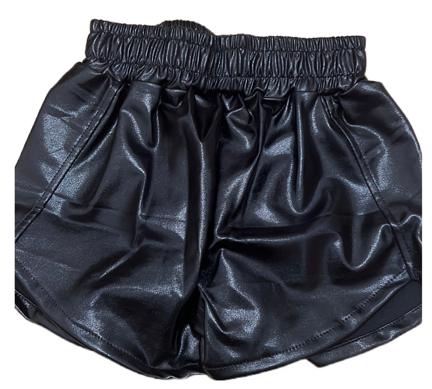 Metallic black shorts