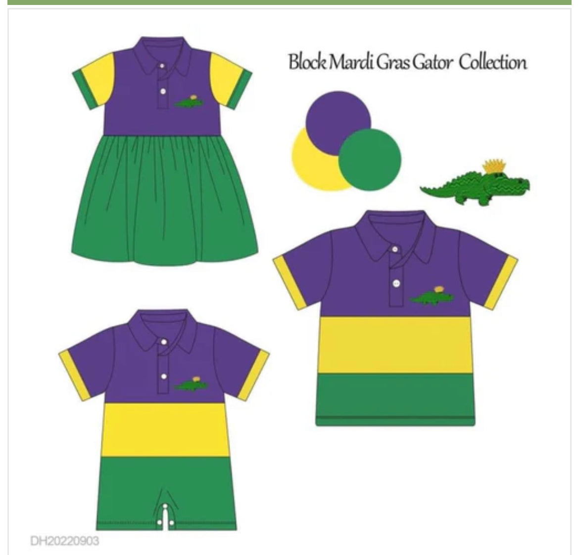 Mardi Gator stripes