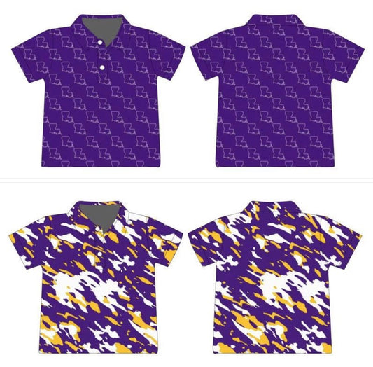 Purple and Gold athletic polos