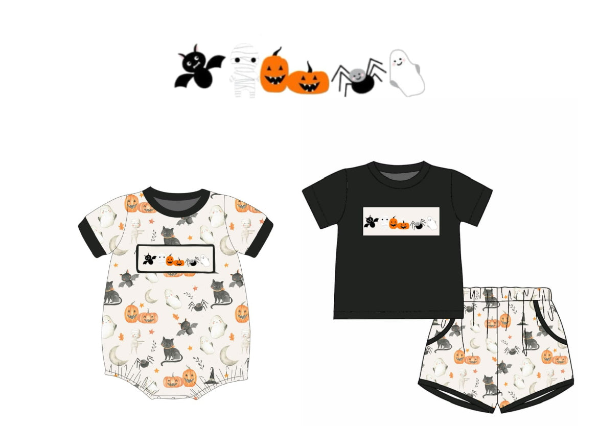 Spooky pals smocked Halloween