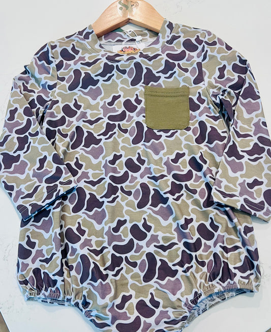 Camo long sleeve bubble