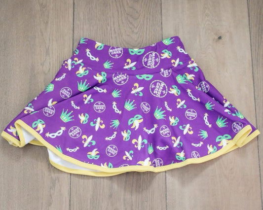 Purple Mardi Skort