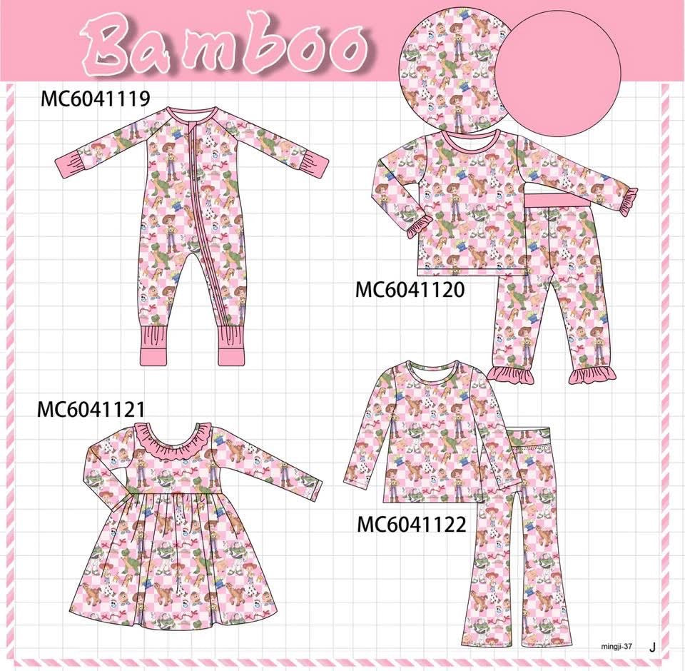 Pink toys bamboo