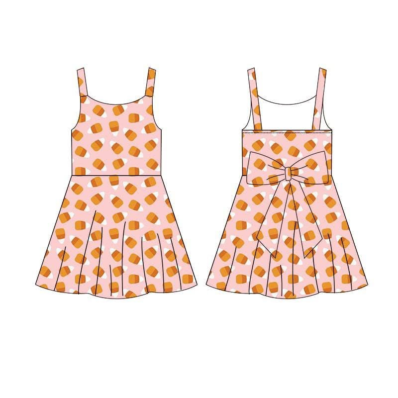 Bow back Halloween athletic candy corn eta sept