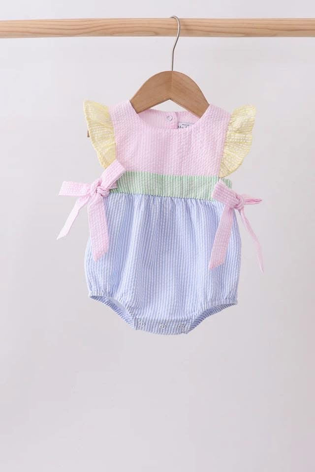 Pastel seersucker bubble 18m
